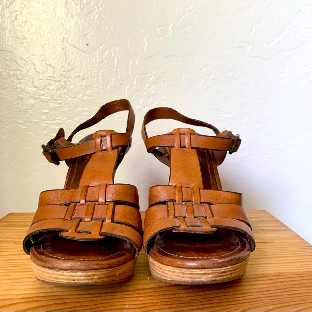 Michael Kors Leather and Wood Heels